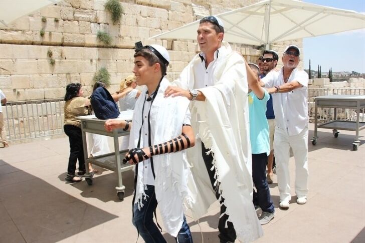 בר מצווה ללא מחיצה בכותל