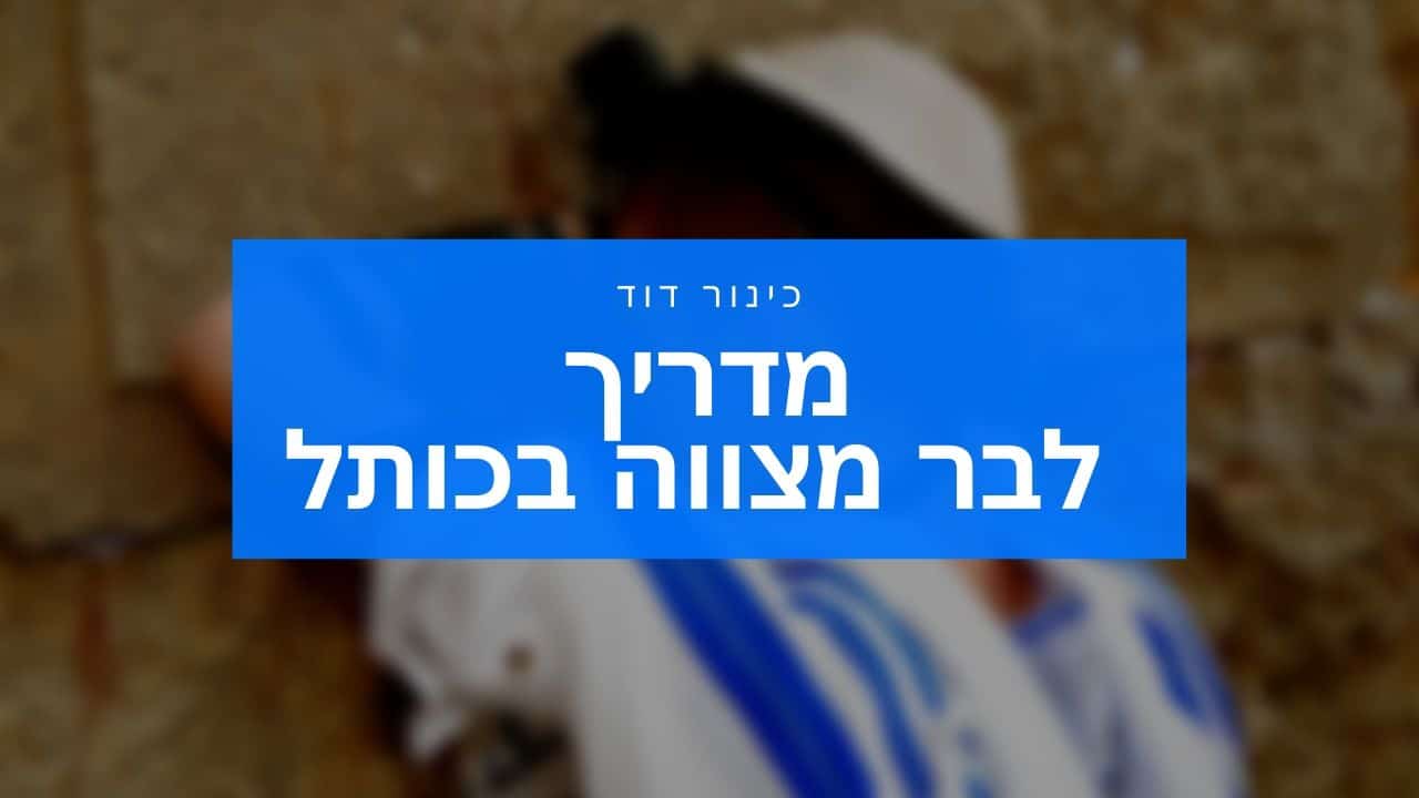 הדרכה חינם לבר מצווה בכותל