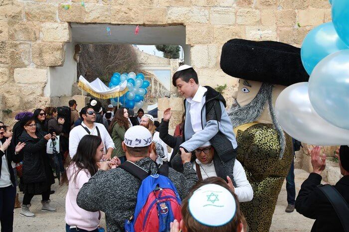 בר מצווה בכותל באנגלית