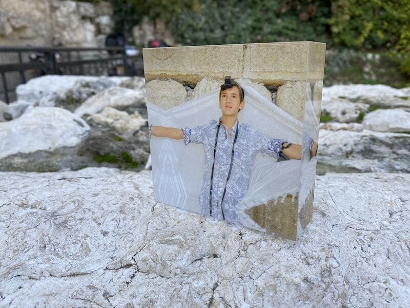 הדפסה על בלוק זכוכית